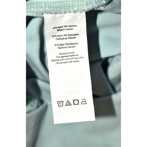 A8 Auth ALO YOGA Powder Blue High Waisted Coast Capri Legging Pants Size M - Picture 5 of 5